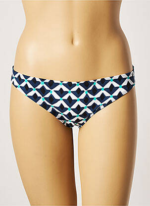 Bas de maillot de bain imprimé fantaisie culotte bleu EMPREINTE femme
