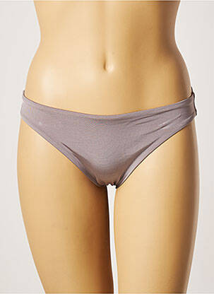 Bas de maillot de bain effet matière satinée culotte gris MARYAN MEHLHORN femme