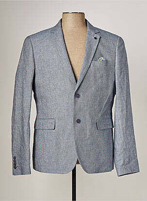 Veste chic finition intérieure biaisée bleu DELAHAYE homme
