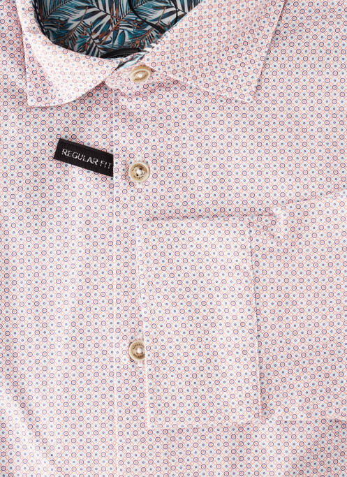 Chemise manches longues orange DELAHAYE pour homme