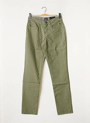 Pantalon droit stretch taille normale vert DELAHAYE homme