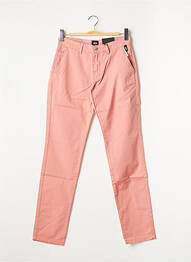 Pantalon chino stretch taille normale rose DELAHAYE homme