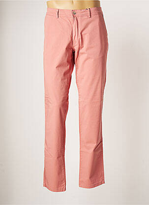 Pantalon chino stretch taille normale rose DELAHAYE homme