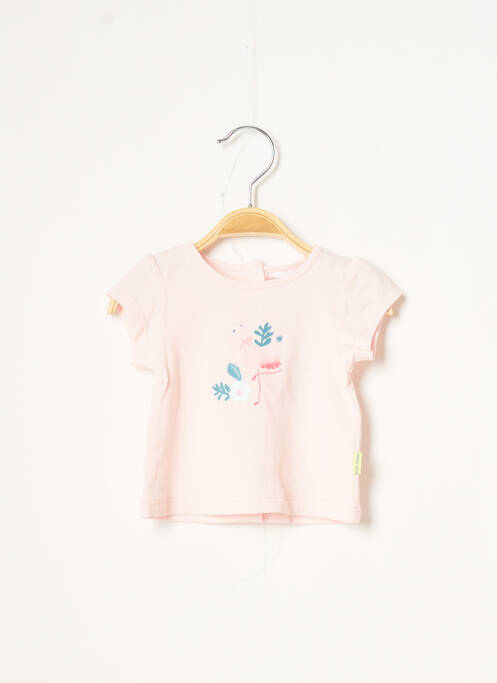 T-shirt rose P'TIT BISOU pour fille