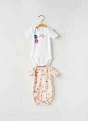 Body lingerie rose ABSORBA pour fille seconde vue