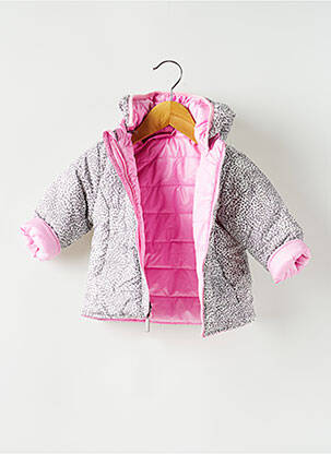 Doudoune a capuche a capuche rose 3 POMMES fille