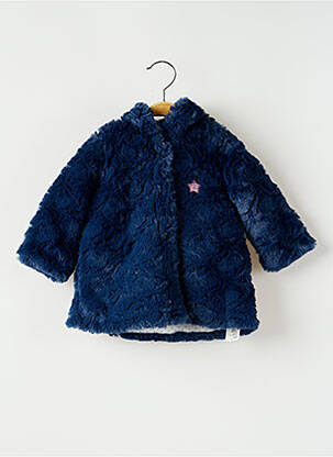 Manteau court a capuche a capuche bleu 3 POMMES fille