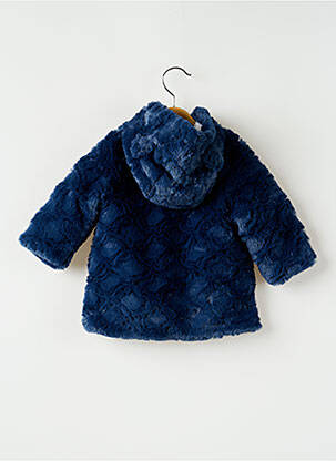 Manteau court a capuche a capuche bleu 3 POMMES fille