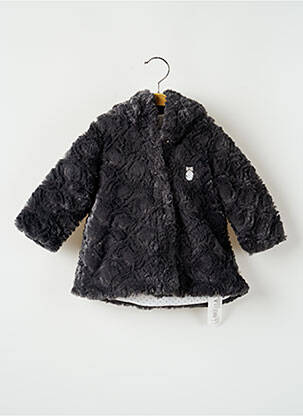 Manteau court a capuche a capuche gris 3 POMMES fille