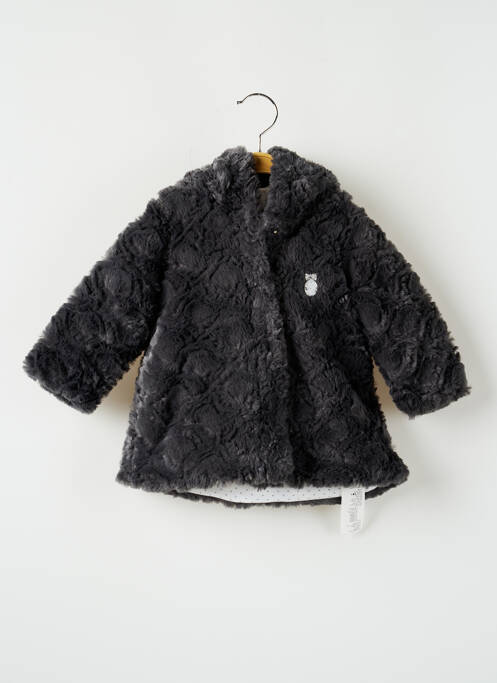 Manteau court a capuche a capuche gris 3 POMMES fille