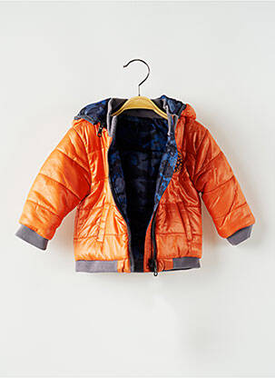 Doudoune a capuche a capuche orange 3 POMMES garcon