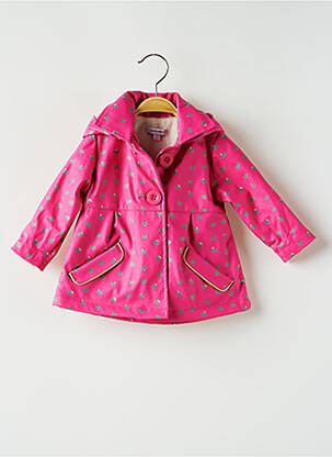 Imperméable a capuche a capuche rose 3 POMMES fille