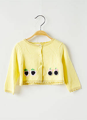 Gilet manches longues jaune CATIMINI fille