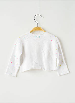 Gilet manches longues blanc CATIMINI fille