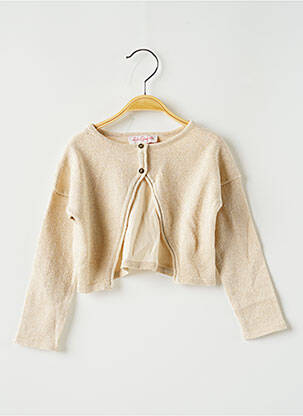 Gilet manches longues jaune LILI GAUFRETTE fille