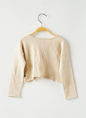 Gilet manches longues jaune LILI GAUFRETTE fille
