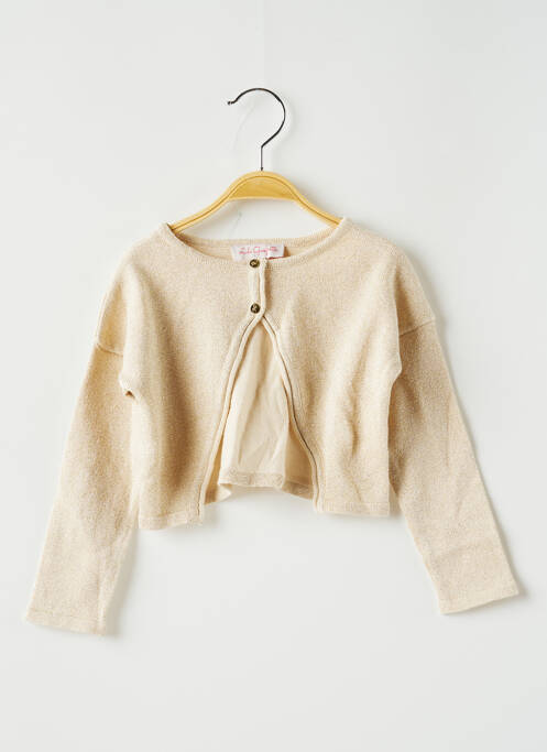 Gilet manches longues jaune LILI GAUFRETTE fille