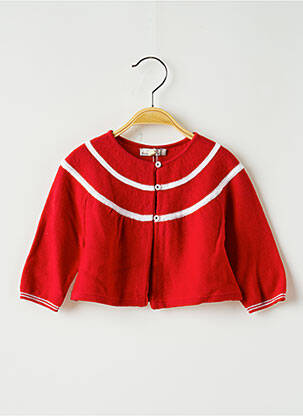 Gilet manches longues rouge CATIMINI fille