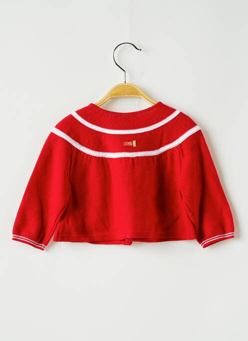 Gilet manches longues rouge CATIMINI pour fille
