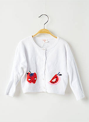 Gilet manches longues blanc CATIMINI fille