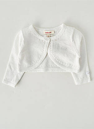 Gilet manches longues blanc CATIMINI fille