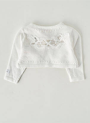 Gilet manches longues blanc CATIMINI fille