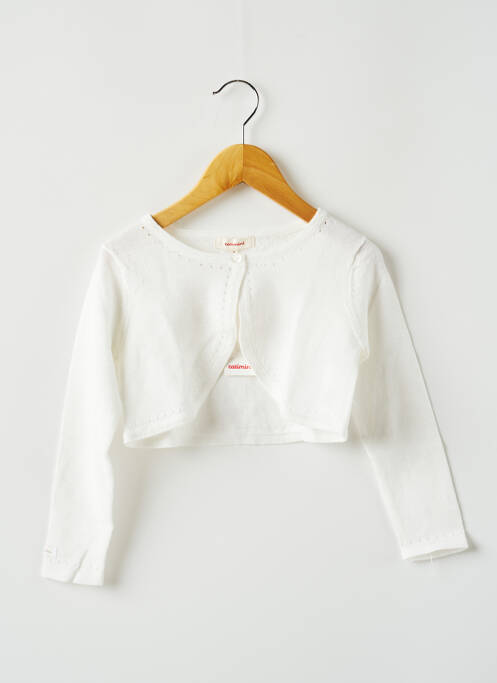 Gilet manches longues beige CATIMINI fille