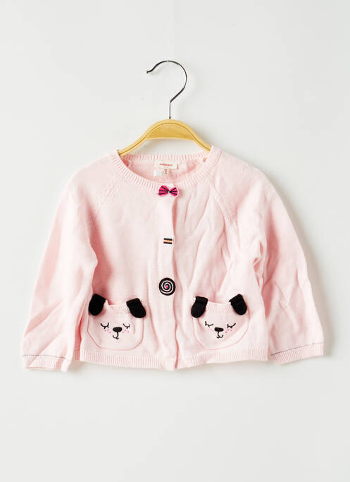 Gilet manches longues rose CATIMINI fille