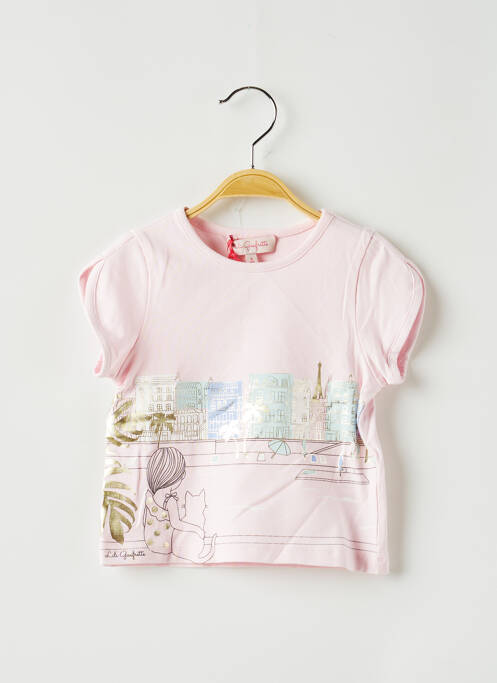 T-shirt rose LILI GAUFRETTE fille