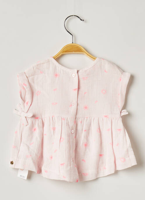 Blouse rose LILI GAUFRETTE pour fille