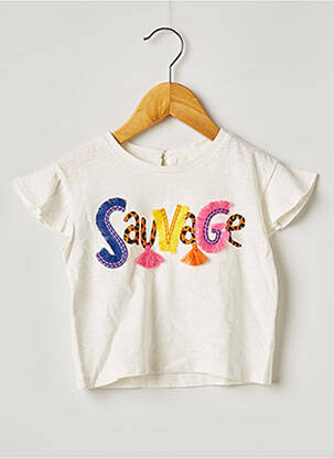 T-shirt beige CATIMINI fille