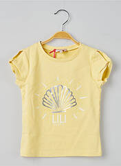 T-shirt jaune LILI GAUFRETTE pour fille seconde vue