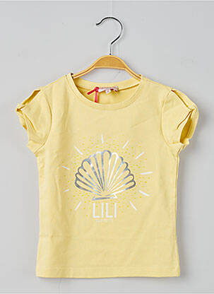 T-shirt jaune LILI GAUFRETTE pour fille