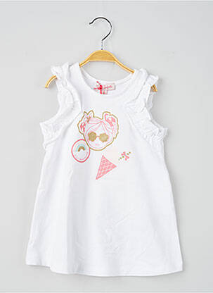Robe courte blanc LILI GAUFRETTE fille
