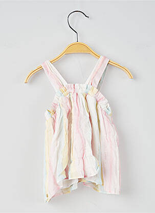 Top blanc LILI GAUFRETTE fille