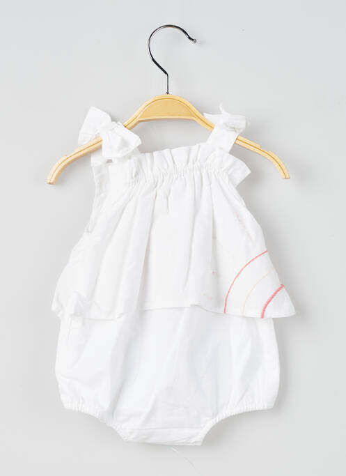 Barboteuse blanc LILI GAUFRETTE pour fille