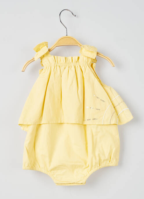 Barboteuse jaune LILI GAUFRETTE pour fille