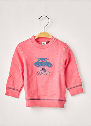 Sweat-shirt sans capuche rose 3 POMMES fille