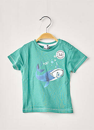 T-shirt vert 3 POMMES garçon