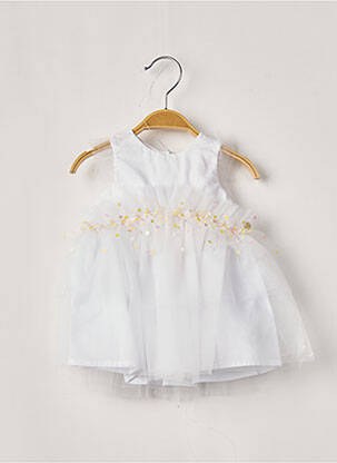Robe mi-longue blanc LILI GAUFRETTE fille