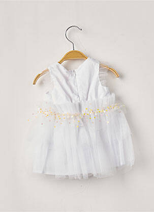 Robe mi-longue blanc LILI GAUFRETTE fille