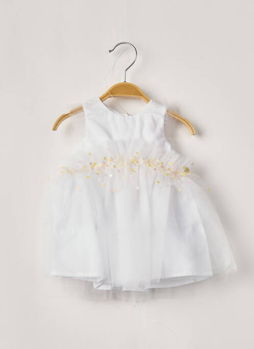 Robe mi-longue blanc LILI GAUFRETTE fille