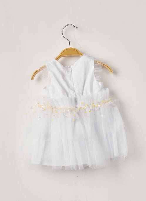 Robe mi-longue blanc LILI GAUFRETTE pour fille