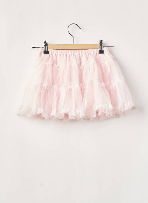 Jupe mi-longue rose LILI GAUFRETTE pour fille