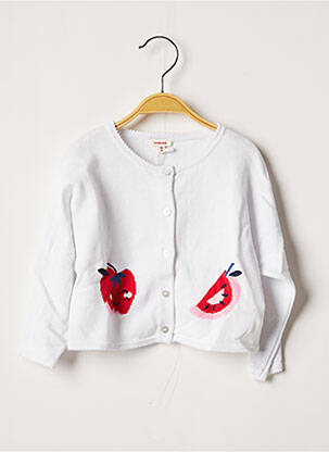 Gilet manches longues blanc CATIMINI fille