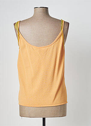 Top imprimé fantaisie sans manche orange DIKTON'S femme