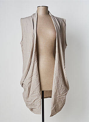 Gilet sans manche col châle gris GERSHON BRAM femme