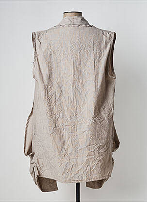 Gilet sans manche col châle gris GERSHON BRAM femme