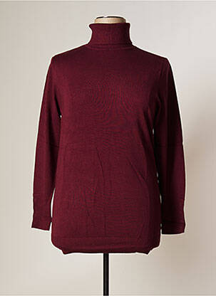 Pull col roulé rouge YESTA pour femme
