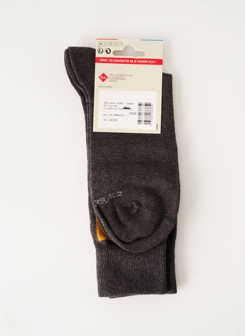 Chaussettes gris KINDY pour homme